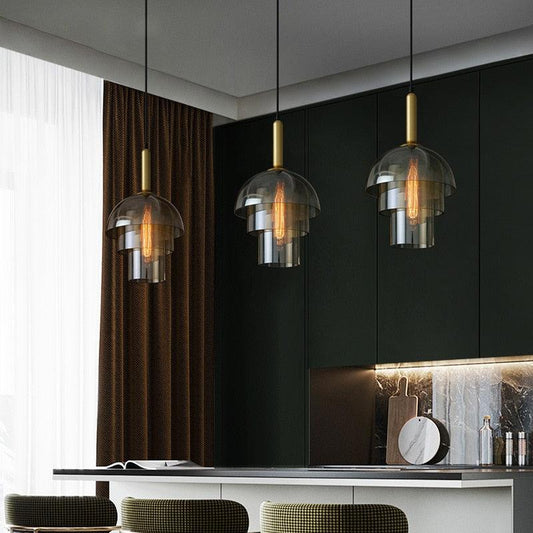 Nordic Luxury Cognac LED Pendant Lamp - Galastellar