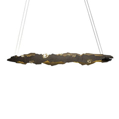 Nordic Minimalist Bar Wrought Iron Crystal Chandelier - Galastellar