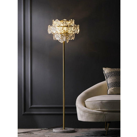 Nordic Villa Luxury LED Crystal Floor Lamp - Galastellar