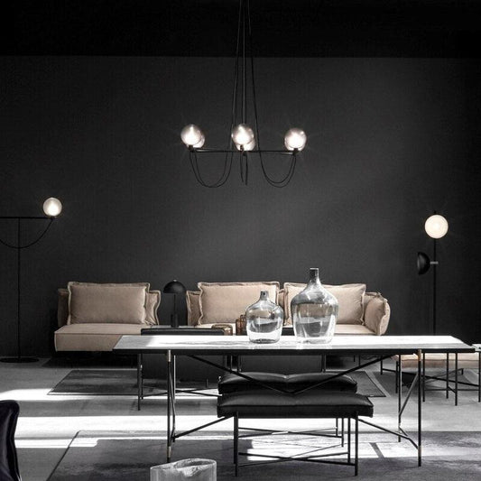 Smoky Villa Gray Glass Chandelier - Galastellar