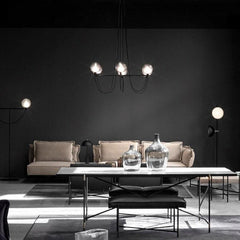 Smoky Villa Gray Glass Chandelier - Galastellar