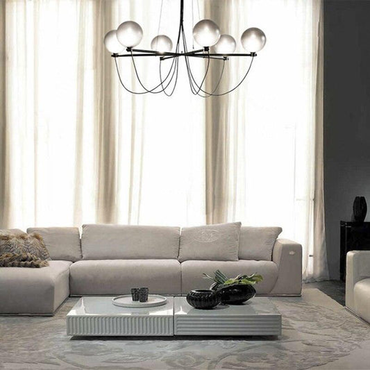 Smoky Villa Gray Glass Chandelier - Galastellar